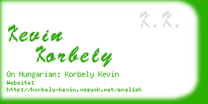 kevin korbely business card